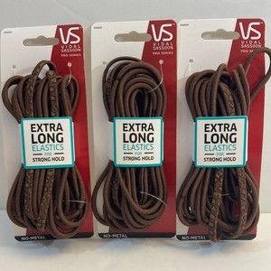 Extra Long Brown Hair Ties Ponytail Holders Beard Ties Vidal Sassoon